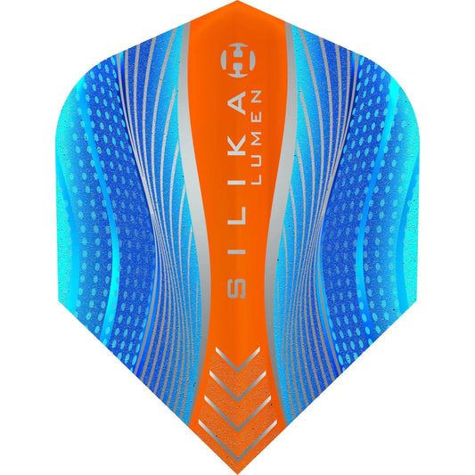 Harrows Silika Lumen - Patented Tough Crystalline Coated Blue/Orange - No6 Standard Dart Flights