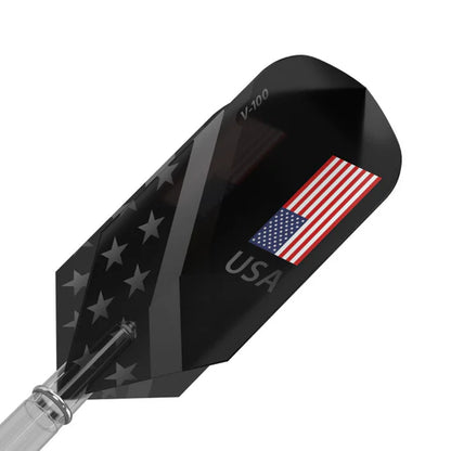 Viper V-100 Dart Flights Slim American Flag Monochrome USA