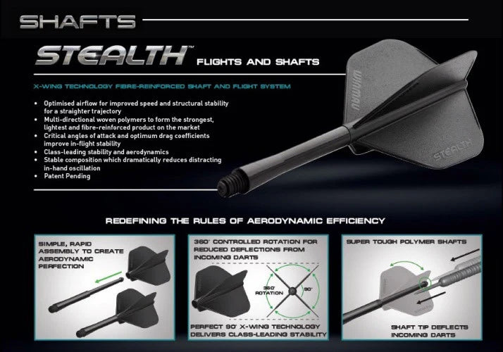 Winmau Stealth Standard 150 Micron Molded Flight - Green