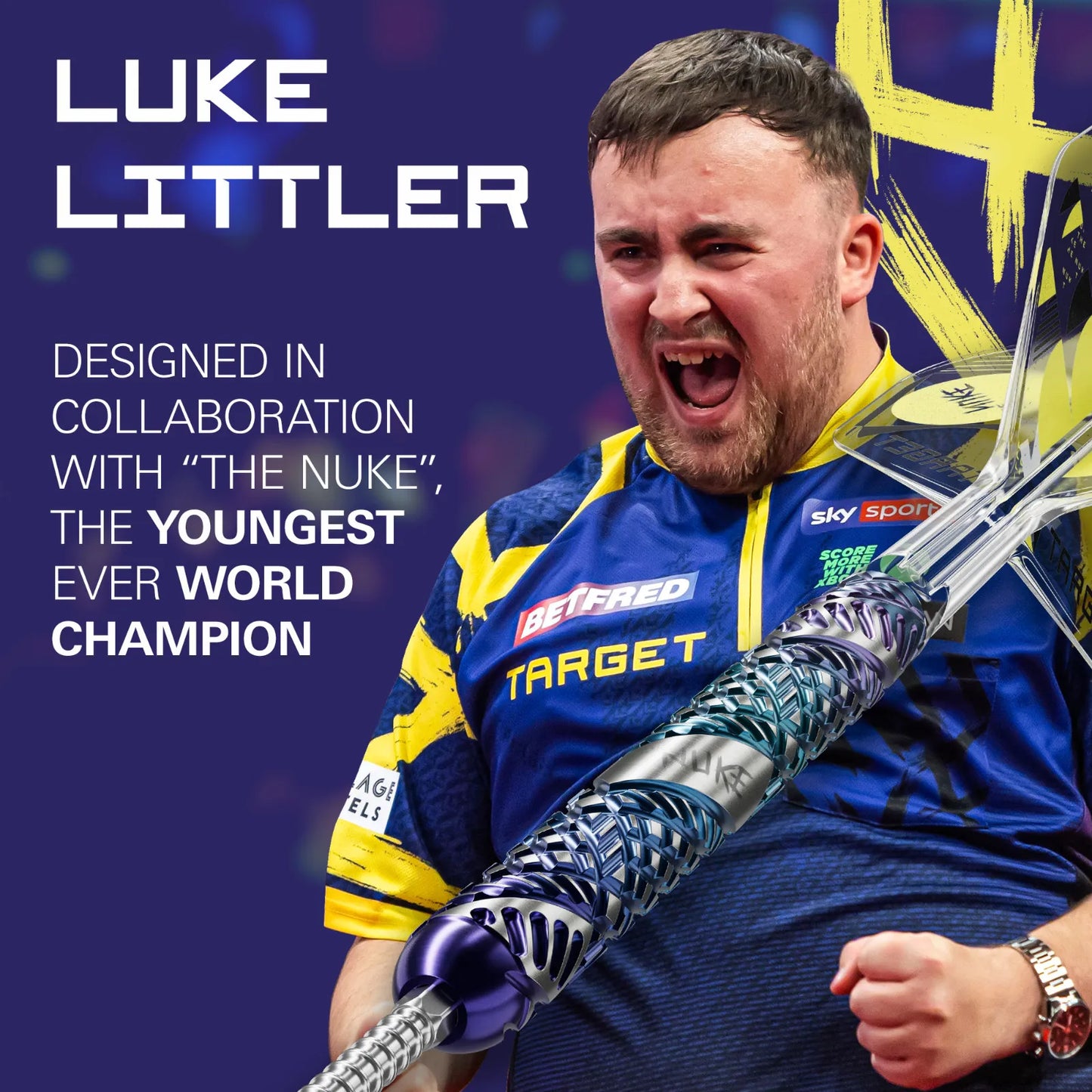 Target Luke Littler Edge Swiss Point Steel Tip Darts - 23gm