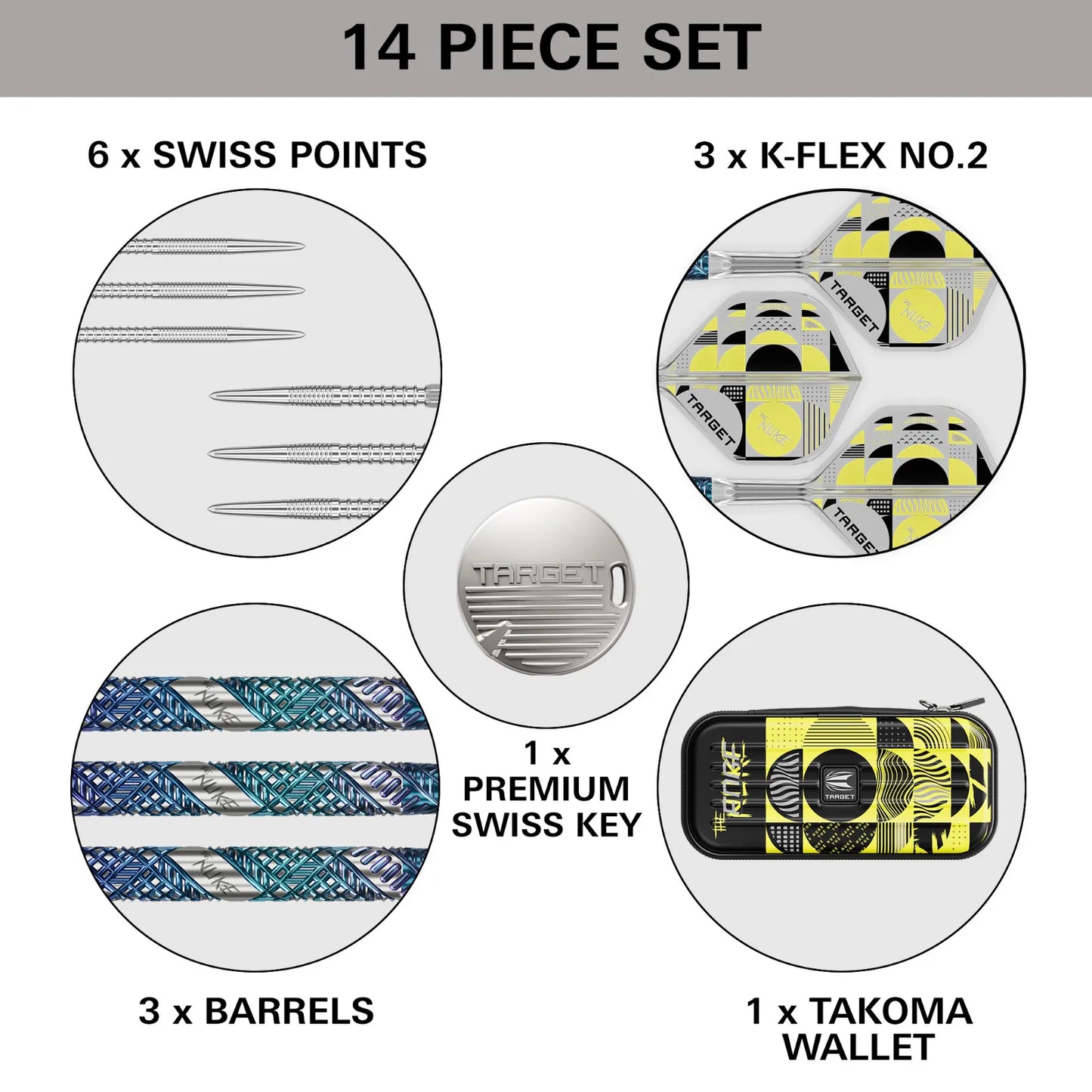 Target Luke Littler Edge Swiss Point Steel Tip Darts - 23gm