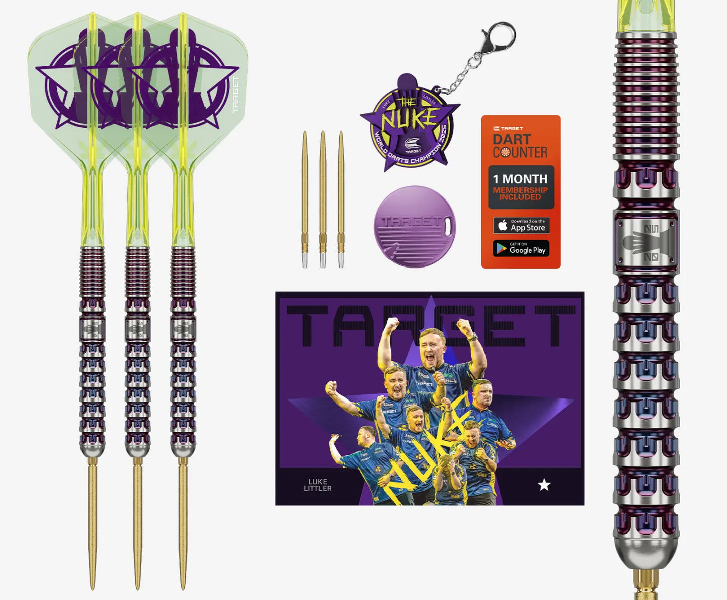 Target Luke Littler G1 World Champion SP 2025 Edition Steel Tip Darts - 23gm
