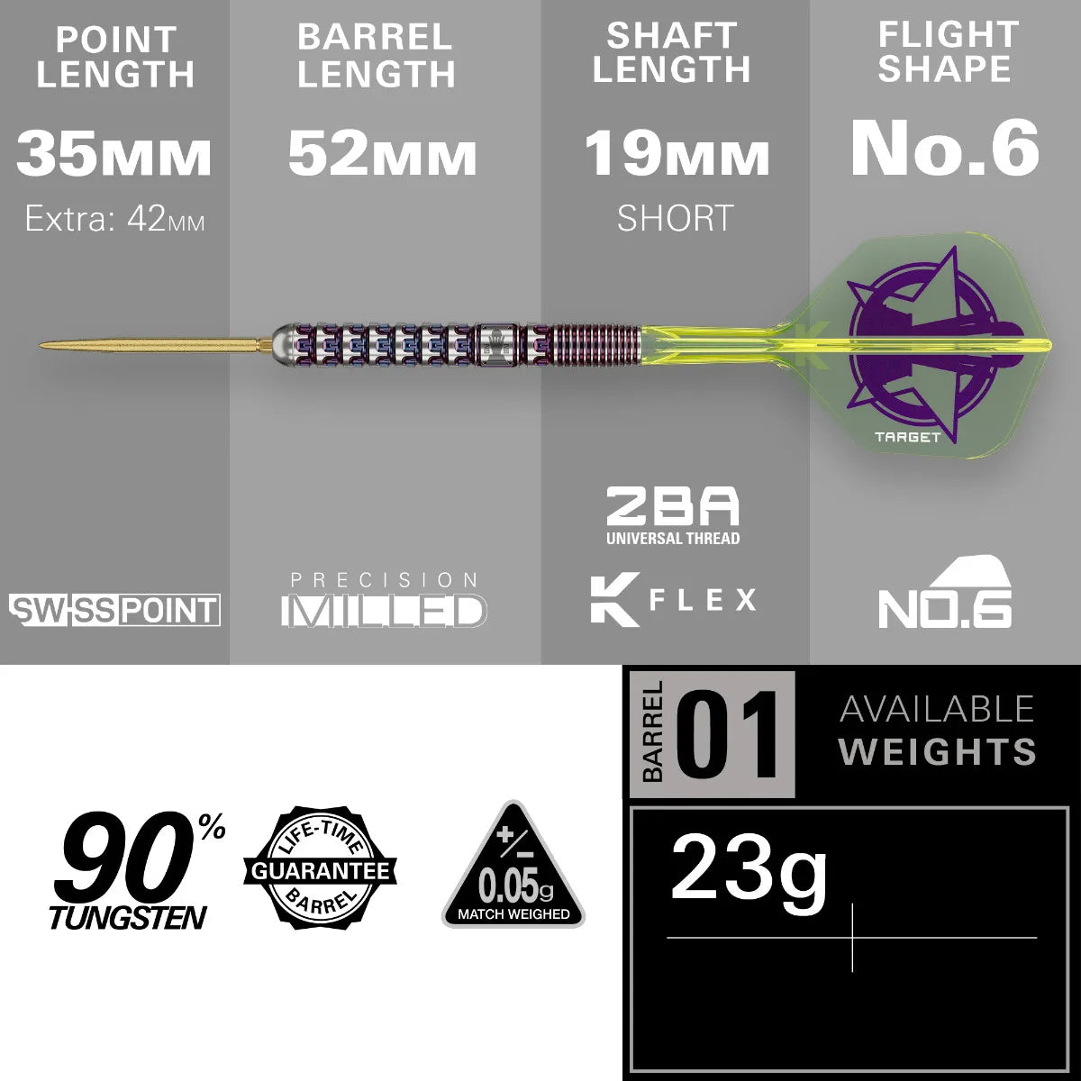 Target Luke Littler G1 World Champion SP 2025 Edition Steel Tip Darts - 23gm