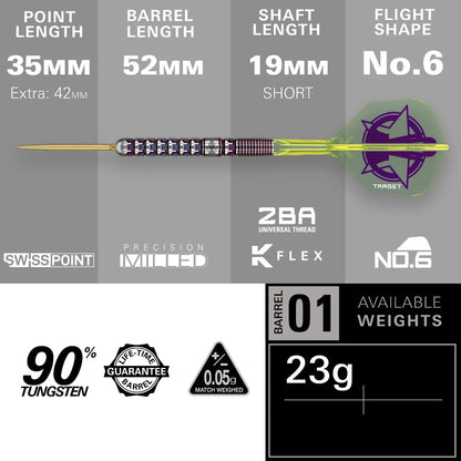 Target Luke Littler G1 World Champion SP 2025 Edition Steel Tip Darts - 23gm