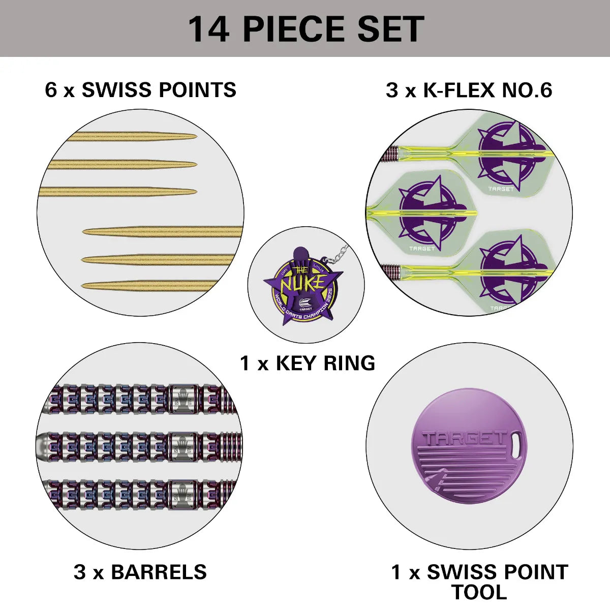 Target Luke Littler G1 World Champion SP 2025 Edition Steel Tip Darts - 23gm