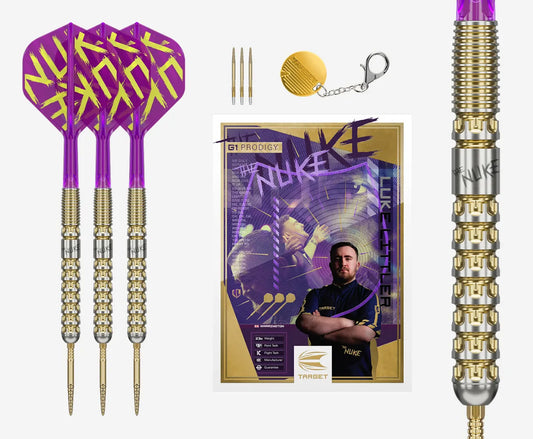 Target Luke Littler G1 Prodigy Swiss Point Steel Tip Darts - 23gm