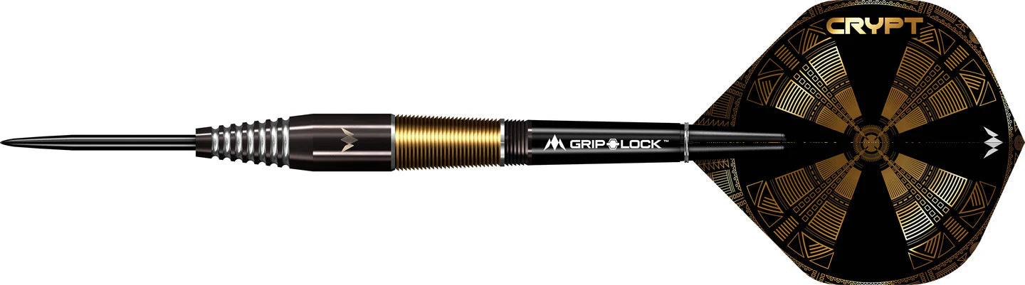 Mission Crypt Darts - Steel Tip 23 gram - M2 - Black & Gold 90% Tungsten