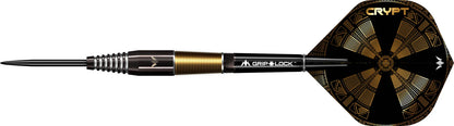 Mission Crypt Darts - Steel Tip 23 gram - M2 - Black & Gold 90% Tungsten