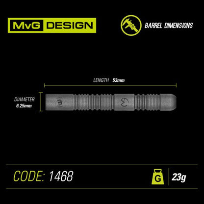 Winmau MvG (Michael Van Gerwen) Exact 23 gram 90% Tungsten alloy