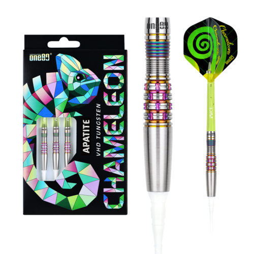 One80 Chameleon Apatite 18 gram 90% Tungsten Soft Tip Dart Set