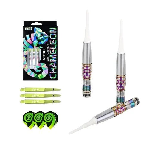 One80 Chameleon Apatite 18 gram 90% Tungsten Soft Tip Dart Set
