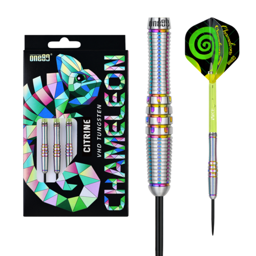 One80 Chameleon Citrine 24 gram 90% Tungsten Steel Tip Dart Set