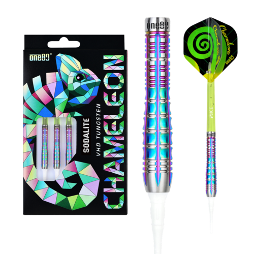 One80 Chameleon Sodalite 21 gram 90% Tungsten Soft Tip Dart Set
