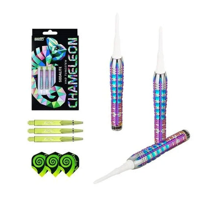 One80 Chameleon Sodalite 19 gram 90% Tungsten Soft Tip Dart Set