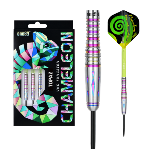 One80 Chameleon Topaz 22 gram 90% Tungsten Steel Tip Dart