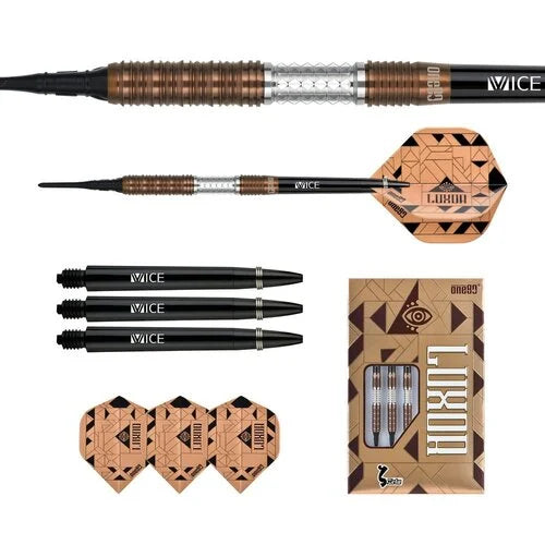One80 Luxor Zeta 20 gram 90% Tungsten Soft Tip Dart Set