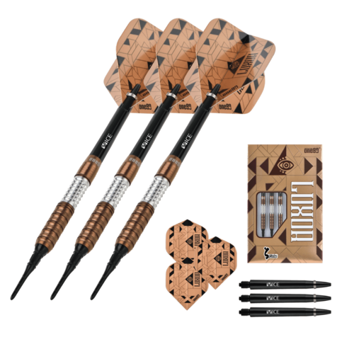 One80 Luxor Zeta 18 gram 90% Tungsten Soft Tip Dart Set