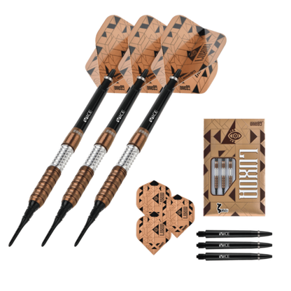 One80 Luxor Zeta 18 gram 90% Tungsten Soft Tip Dart Set
