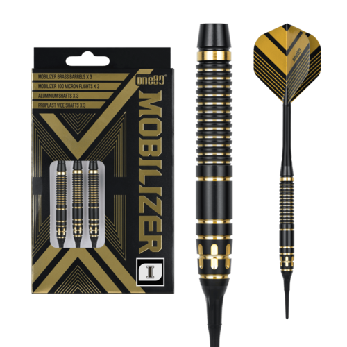 One80 Mobilizer 01 18 gram Brass Soft Tip Dart Set