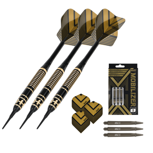 One80 Mobilizer 01 18 gram Brass Soft Tip Dart Set