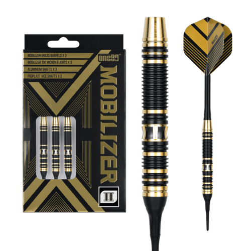 One80 Mobilizer 02 18 gram Brass Soft Tip Dart Set