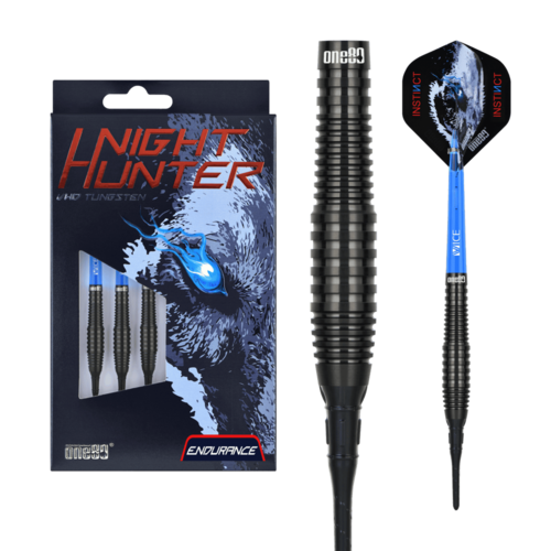 One80 Night Hunter Endurance 16 gram 90% Tungsten Soft Tip Dart Set