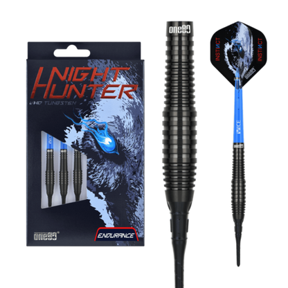 One80 Night Hunter Endurance 18 gram 90% Tungsten Soft Tip Dart Set