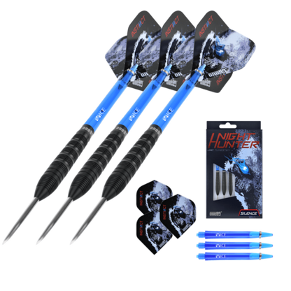One80 Night Hunter Silence 24 gram 90% Tungsten Steel Tip Dart Set