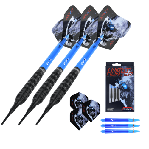One80 Night Hunter Silence 18 gram 90% Tungsten Soft Tip Dart Set