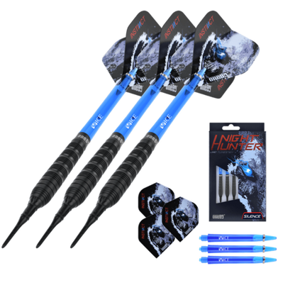 One80 Night Hunter Silence 18 gram 90% Tungsten Soft Tip Dart Set