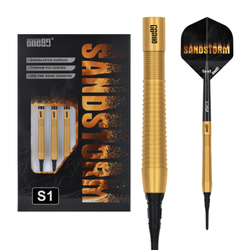 One80 Sandstorm 01 18 gram 90% Tungsten Soft Tip Dart Set