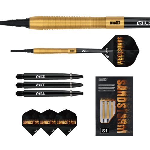 One80 Sandstorm 01 18 gram 90% Tungsten Soft Tip Dart Set