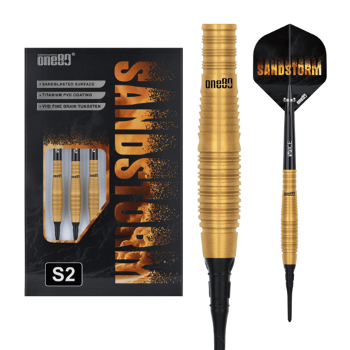 One80 Sandstorm 02 18 gram 90% Tungsten Soft Tip Dart Set