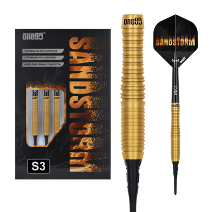 One80 Sandstorm 03 18 gram 90% Tungsten Soft Tip Dart Set