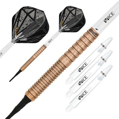 One80 Emorite 02 Rose Gold 20 gram 90% Tungsten Soft Tip Dart Set