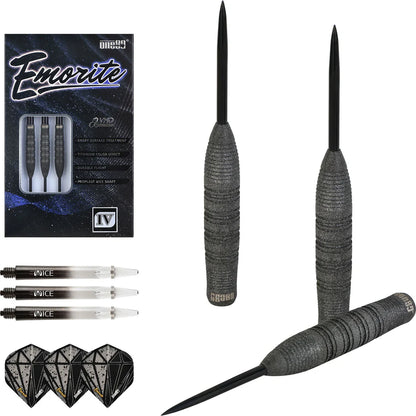 One80 Emorite 04 Black 25 gram 90% Tungsten Steel Tip Dart Set