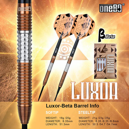 One80 Luxor Beta 21 gram 90% Tungsten Steel Tip Dart Set