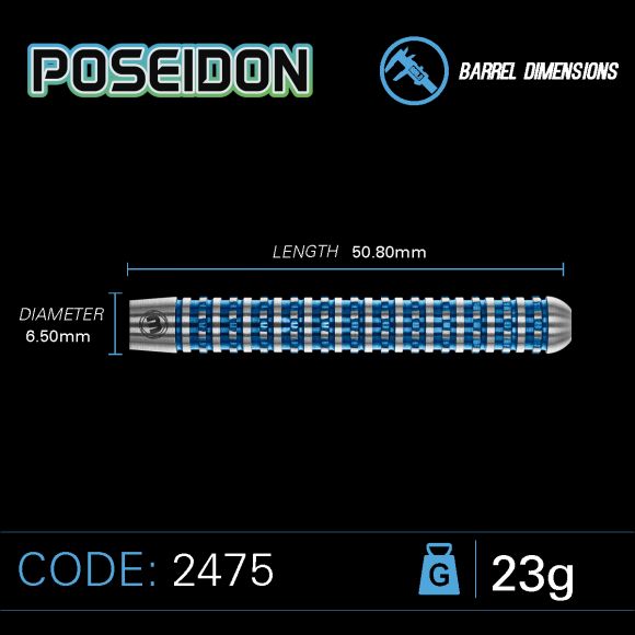 Winmau Poseidon 23 gram 90% Tungsten alloy