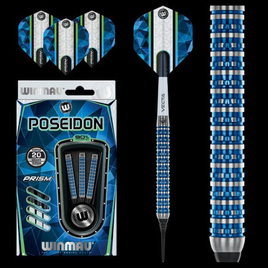 Winmau Poseidon 18 gram barrel/20 gram full 90% Tungsten alloy SOFT TIP