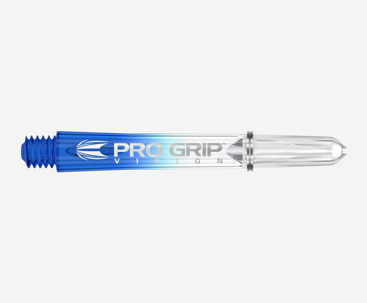 Target Pro Grip Vision Dart Shafts Intermediate Clear Blue (3 Sets)