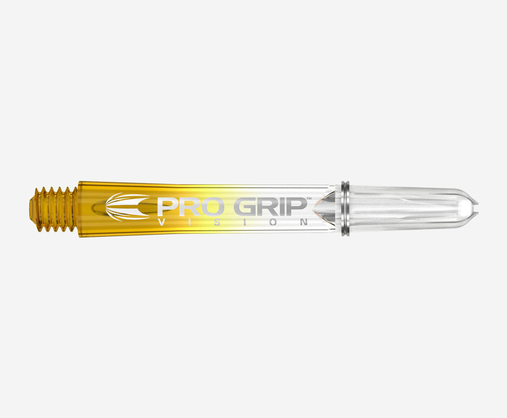 Target Pro Grip Vision Dart Shafts Medium Clear Yellow (3 Sets)