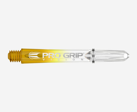 Target Pro Grip Vision Dart Shafts Medium Clear Yellow (3 Sets)