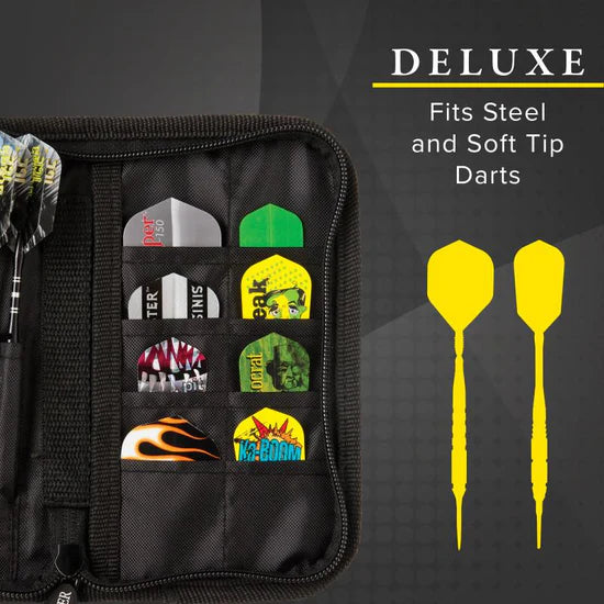 Casemaster Deluxe Black Nylon Dart Case