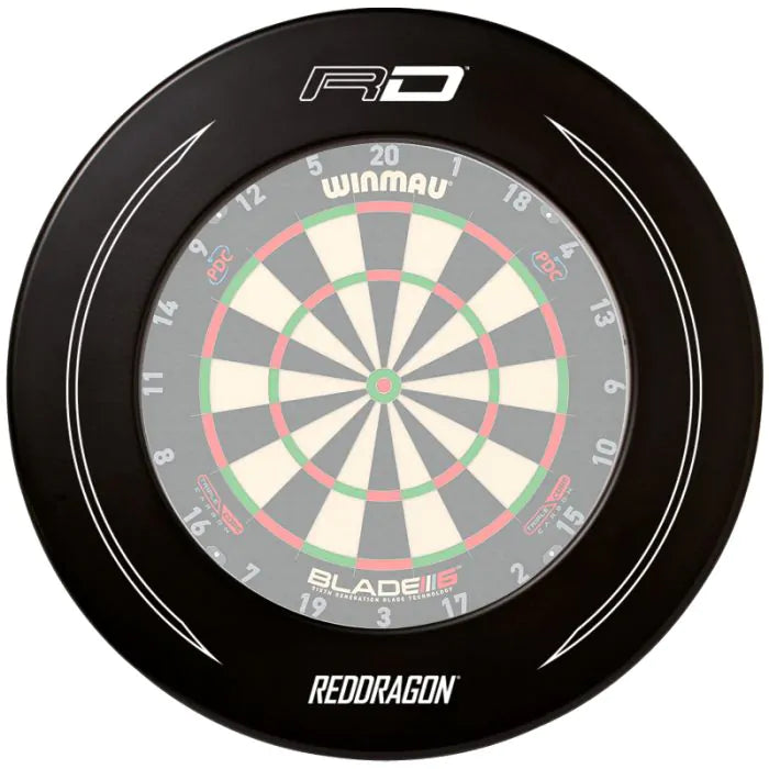 Red Dragon Branded Black Dartboard Surround