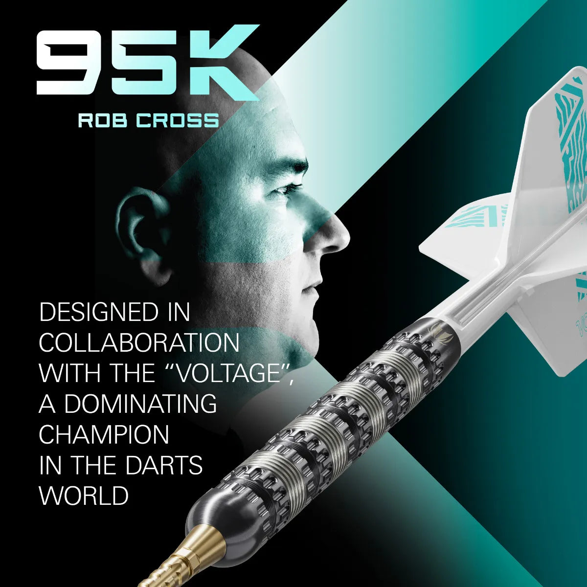 Target Rob Cross 95K Swiss Point Steel Tip Darts - 23gm