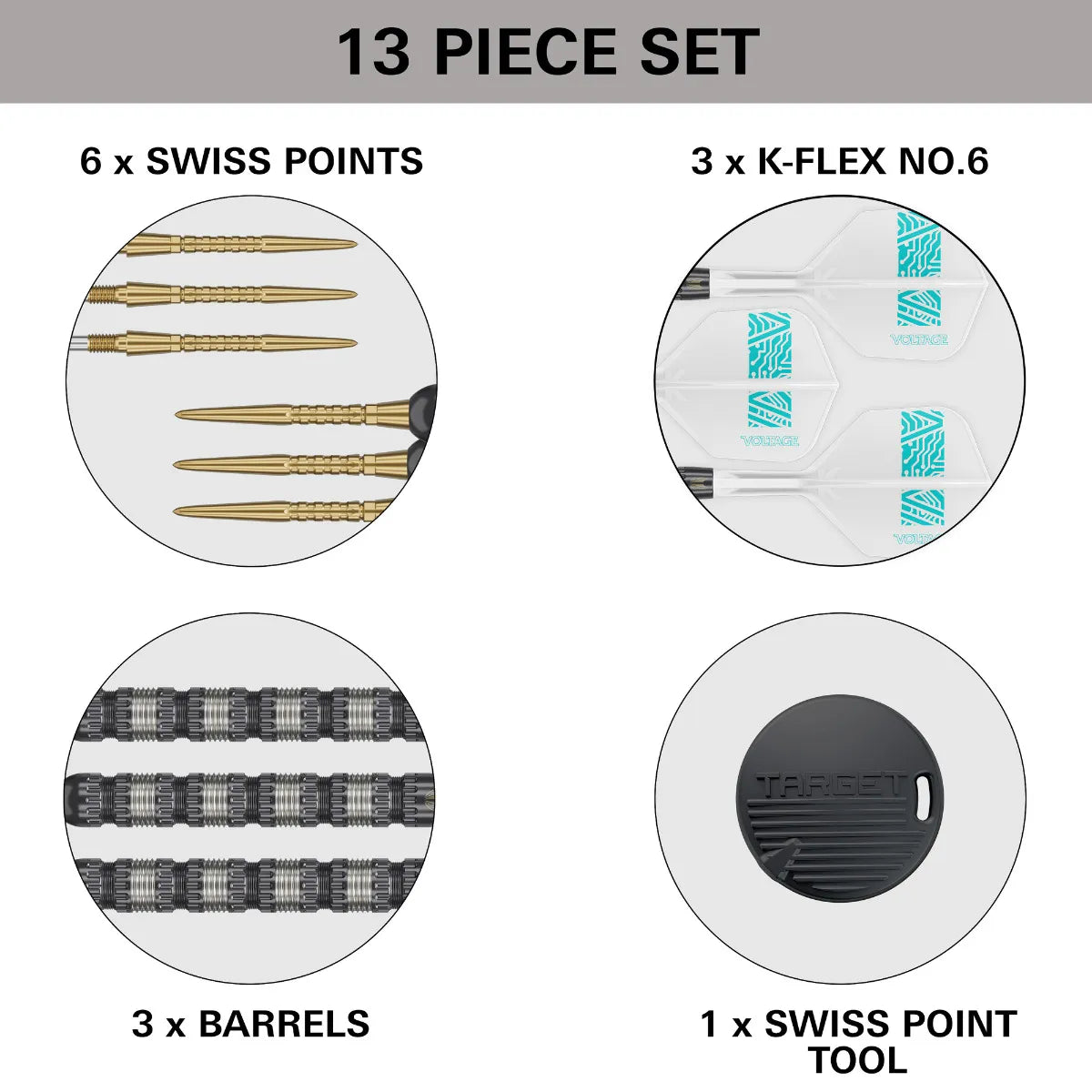 Target Rob Cross 95K Swiss Point Steel Tip Darts - 23gm