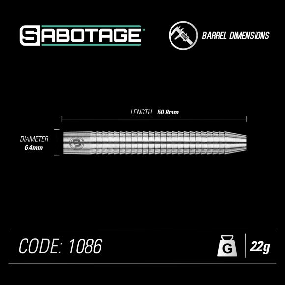Winmau Sabotage 22 gram 90% Tungsten alloy