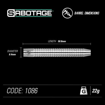 Winmau Sabotage 22 gram 90% Tungsten alloy