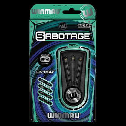 Winmau Sabotage Onyx 20 gram 90% Tungsten alloy SOFT TIP