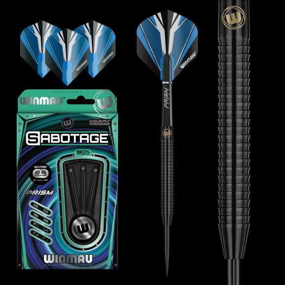 Winmau Sabotage Onyx 24 gram 90% Tungsten alloy